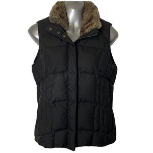 Eddie Bauer Down Filled Black Vest